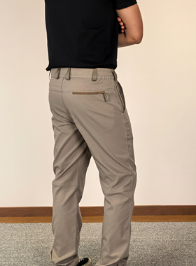 SOS春秋半松紧垂感西裤立裁微弹显瘦直筒裤基础百搭抗皱休闲裤男