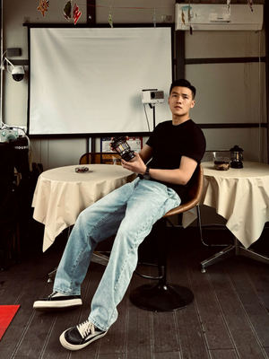 拉链长裤水洗做旧四季冰蓝色