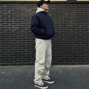 百搭休闲裤 SOS冬季 直筒冲锋裤 户外加绒保暖工装 摇粒绒加厚伞兵裤