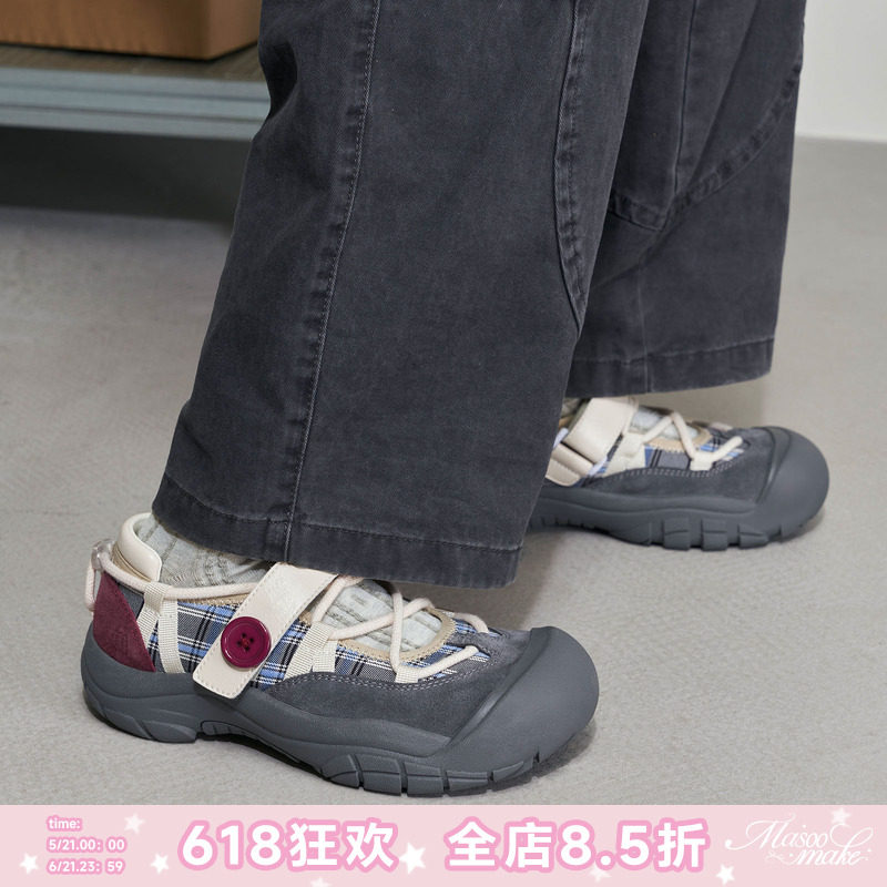 玛速主义2026新款厚底丑萌鞋女夏小众设计感运动休闲鞋玛丽珍单鞋