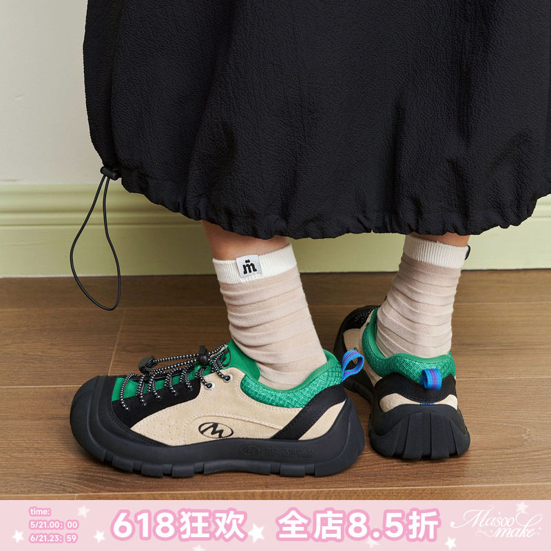 玛速主义2026年夏季新款复古平底运动休闲鞋大头丑萌鞋百搭单鞋女