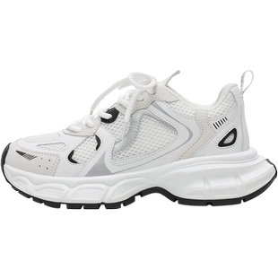 玛速主义2025新款时尚休闲运动鞋女冬轻便百搭厚底老爹鞋透气单鞋