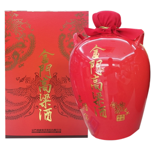 2019年金门高粱酒58度金采凤5L喜得千金纯粮食10斤大坛装白酒泡酒