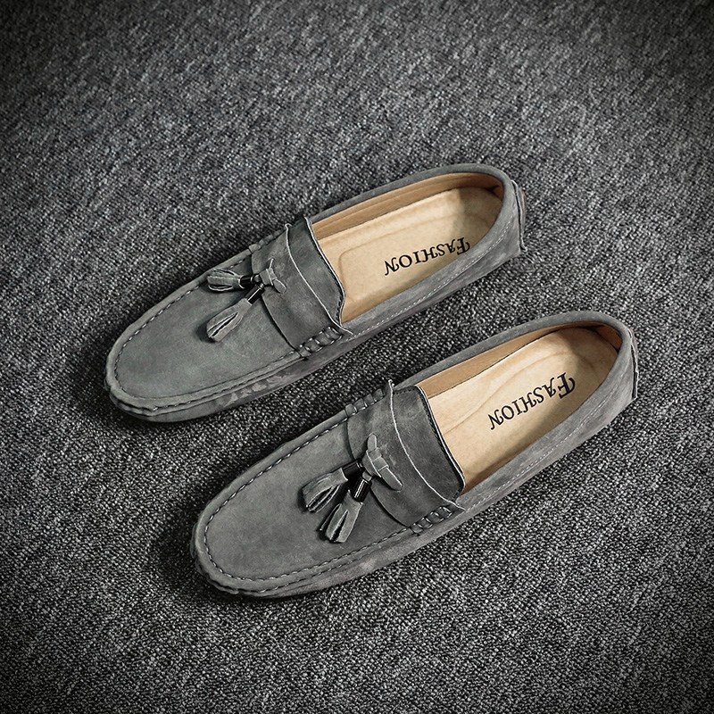 男鞋夏季潮鞋2025新款大码豆豆鞋韩版百搭真皮休闲懒人鞋男一脚蹬,流行男鞋,单鞋,淘宝优惠券,粉丝福利购,淘宝优惠卷