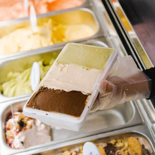 gelato冰淇淋打包盒食品级意大利意式硬质冰激凌保温盒外卖泡沫盒