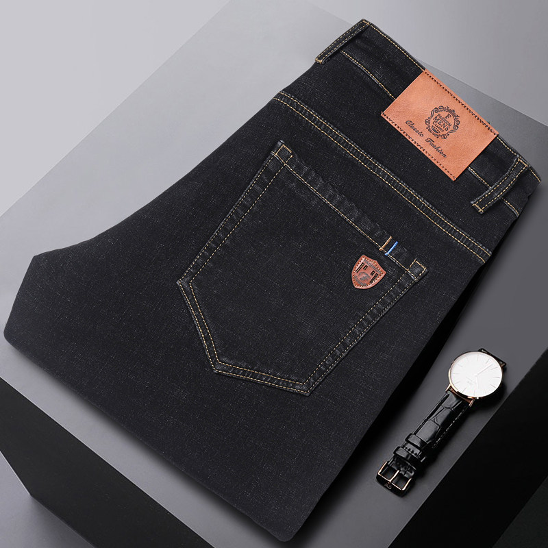 广州新塘牛仔休闲裤弹力直筒男裤秋冬季厚款青中年男免烫商务裤子,男装,牛仔裤,淘宝优惠券,粉丝福利购,淘宝优惠卷