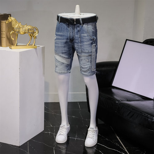 夏季薄款牛仔短裤男五分裤中裤