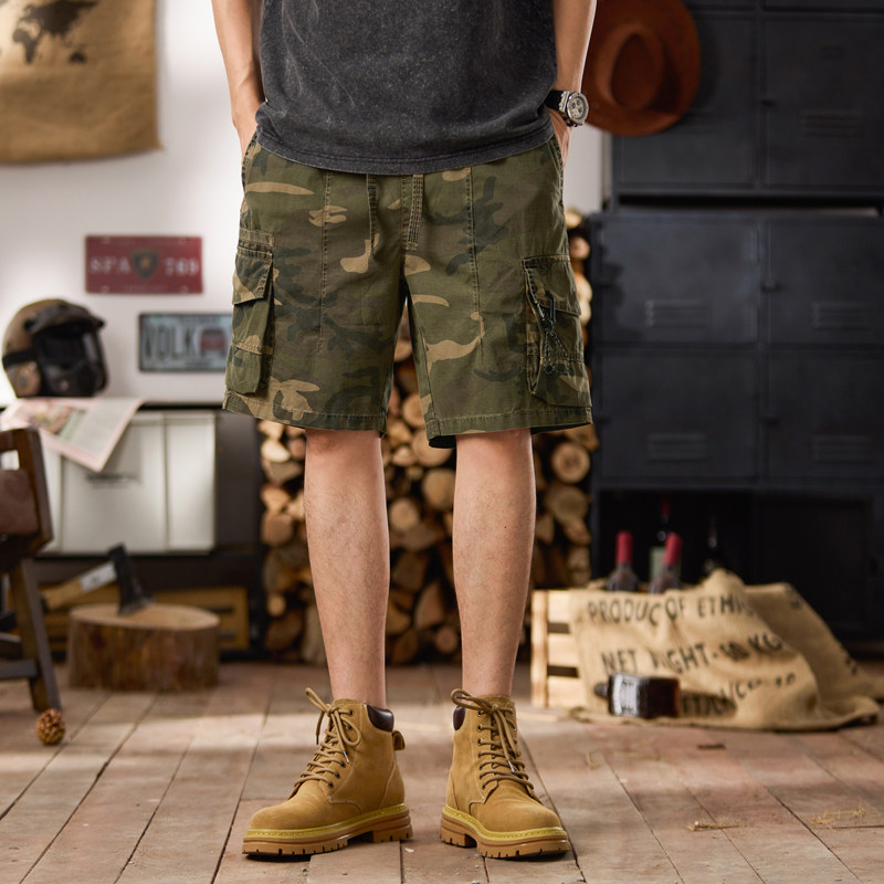 G5夏季新款美式复古工装短裤男潮牌户外休闲裤潮流宽松百搭五分裤