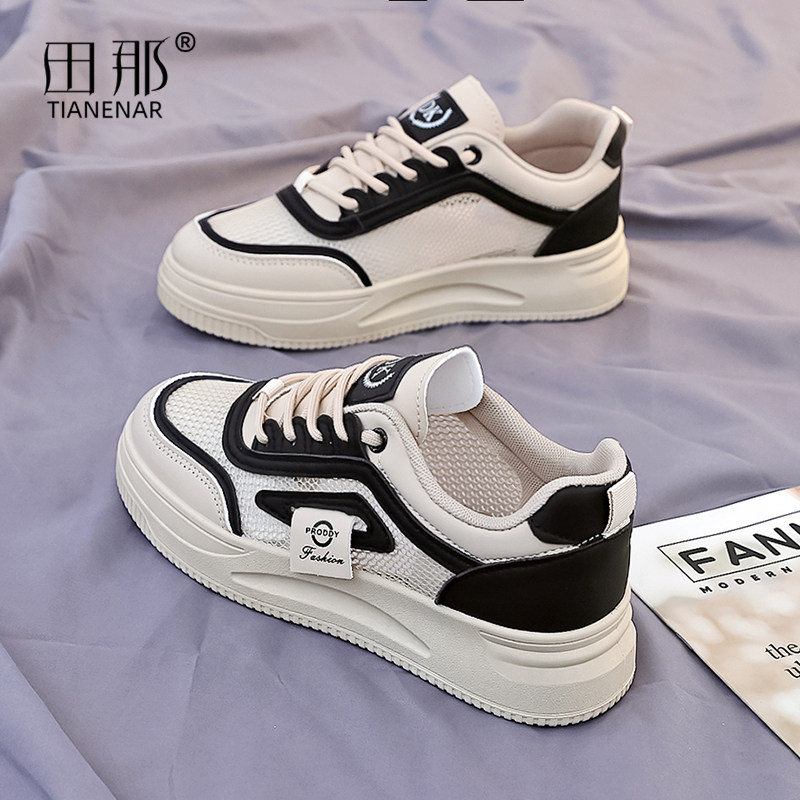 2026新款春夏季百搭网面透气休闲鞋学生运动鞋女防滑板鞋小白女鞋