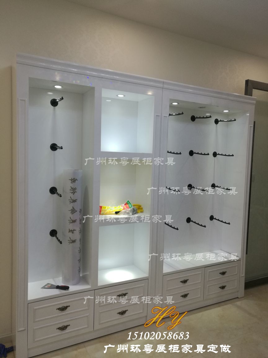 超市带灯壁挂内衣货架文胸服装陈列柜内裤模特样板边柜背柜饰品柜