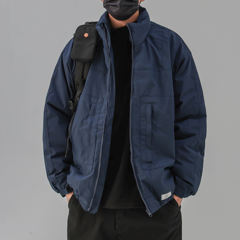 秋冬季立领棉服男加厚日系复古宽松工装棉衣2024新款潮流棉袄外套