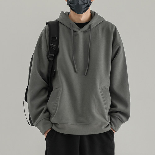 宽松连帽卫衣外套男冬季加绒内搭