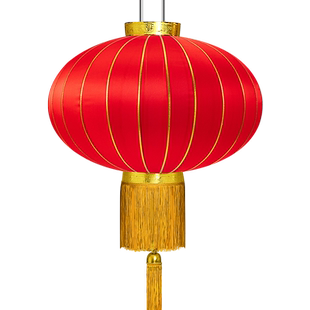 2026新款黄色流苏大红灯笼免插电户外单位公司企业别墅大门口挂饰