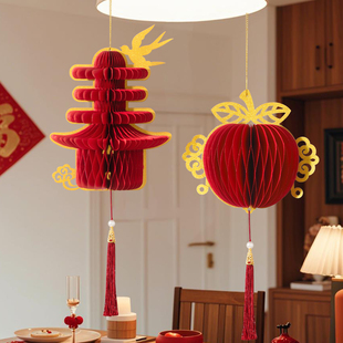 2026新款新年装饰春字挂件马年福字挂饰客厅过年装饰春节氛围布置