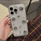 可爱少女珠光水钻Kitty猫适用苹果17 13pro新款 15promax手机壳iPhone14 11滴胶立体xsmax保护套se3软壳