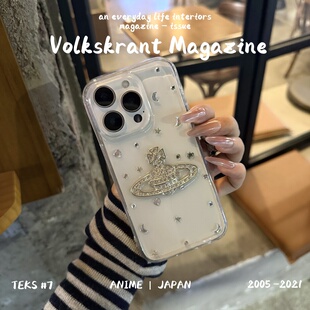 少女滴胶水钻土星适用vivos20 S30promini手机壳S19pro滴胶立体s18 s17t滴胶s16软壳s15 s12防摔壳s10保护套