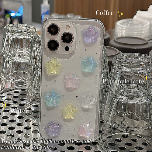 可爱星星云朵滴胶华为简约少女韩