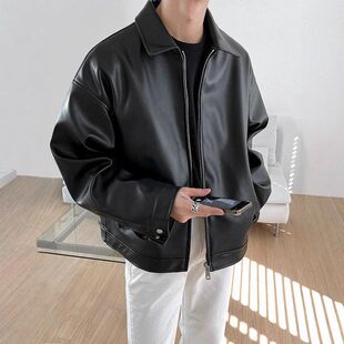 皮衣外套男士2025春季新款潮流韩版秋款PU皮休闲棒球服机车夹克潮