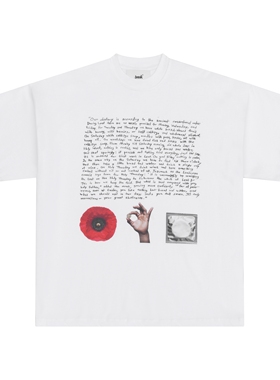 「bnuk」“CONTAINER”WHITE TEE夏季男士t恤短袖纯棉圆领潮流