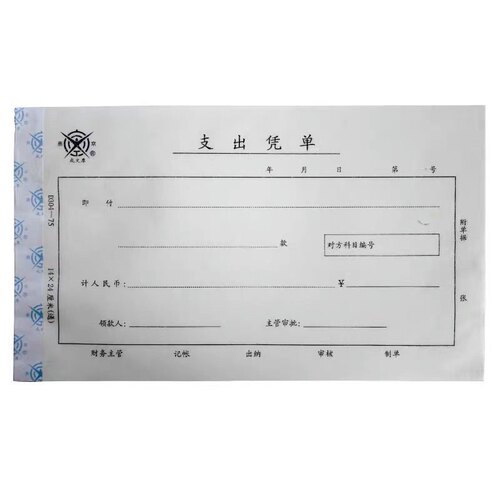 成文厚D304-75支出凭单 增票大小手写财务单据 240x140mm支出凭单