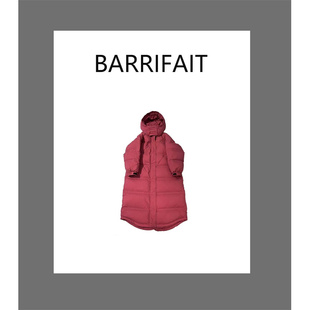 气质巨保暖连帽长款 百搭时尚 羽绒服大外套 BARRIFAIT