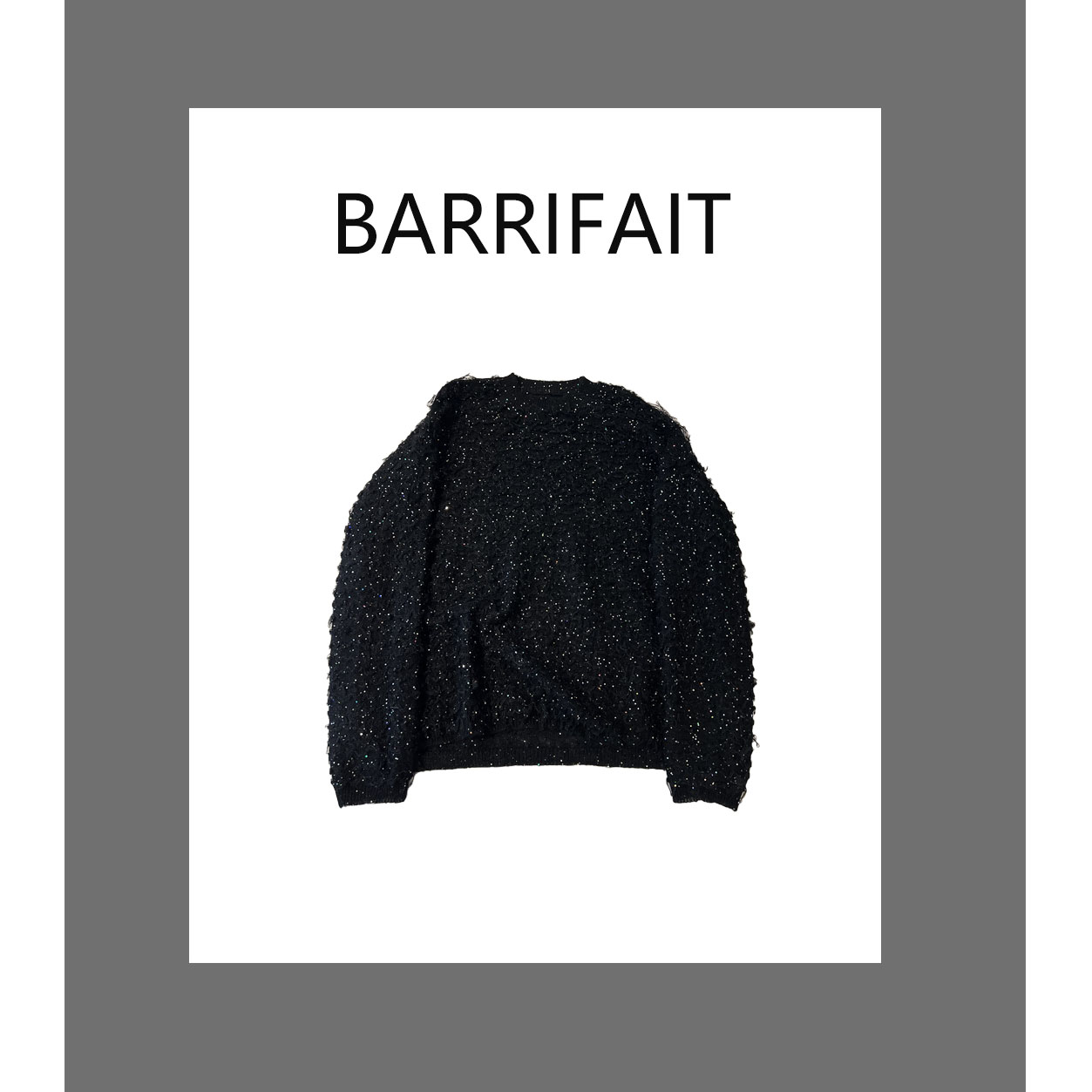 CHAO百搭羊毛马海毛混纺闪亮亮片流苏毛衣