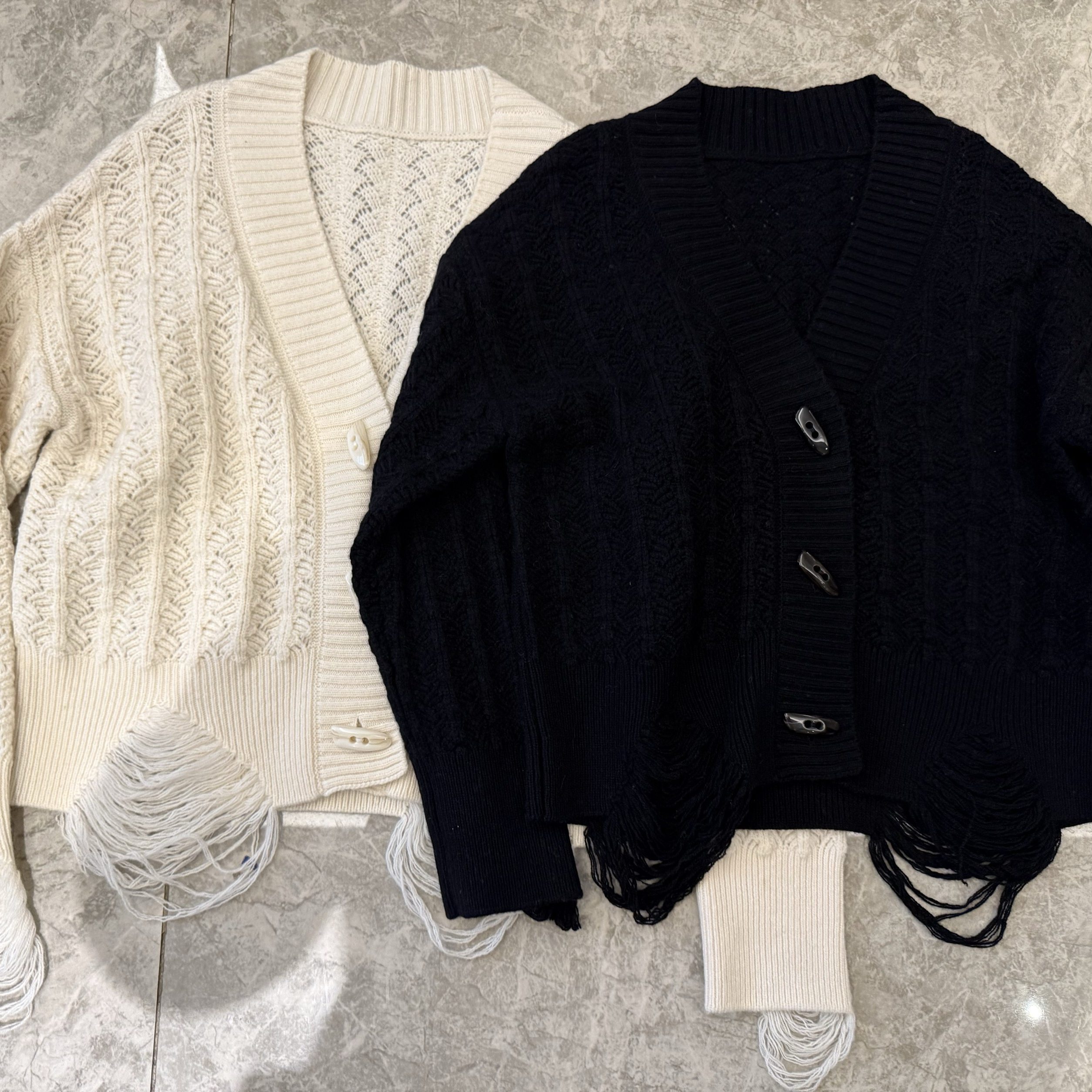 【BARRIFAIT】羊毛做破开衫毛衣