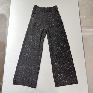 气质显瘦满天星亮闪闪松紧腰羊毛针织长裤 百搭时尚 BARRIFAIT