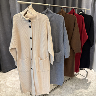 立领开衫 新款 毛衣外套 BARRIFAIT