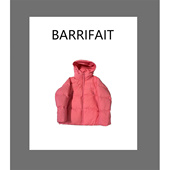 外套 胸前刺绣字母大拉链连帽羽绒服短款 BARRIFAIT 百搭时尚