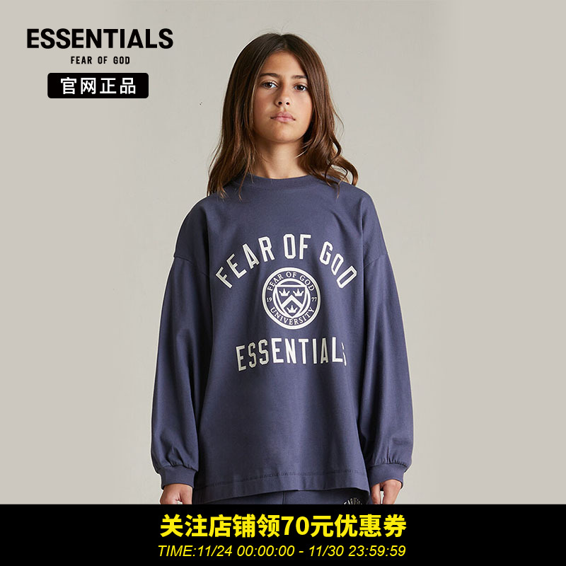 fog潮流大logo印花圆领长袖T恤