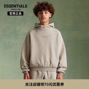 23年新款 Essentials童装 Fear God 同色logo连帽卫衣