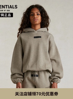 【24年新款】 Fear Of God Essentials儿童皮标休闲连帽卫衣