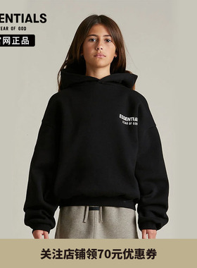 【24年新款】 Fear Of God Essentials 后背印花连帽卫衣童装