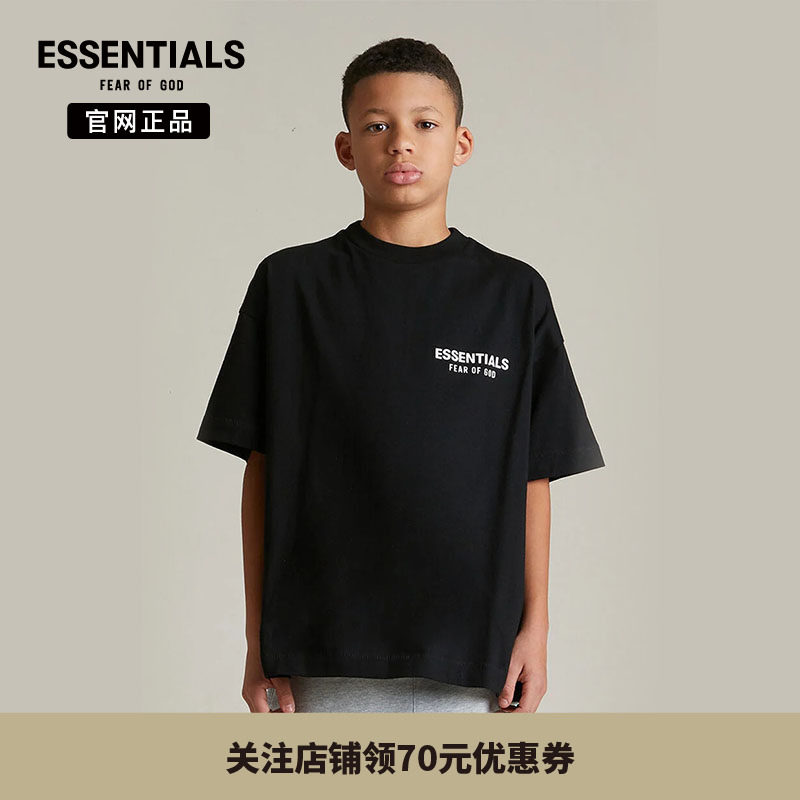 【24年新款】 Fear Of God Essentials 后背撞色大LOGO短袖T恤