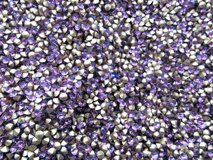 紫色尖底玻璃钻5毫米3元100颗清货手工DIY辅料超闪亮饰品配件