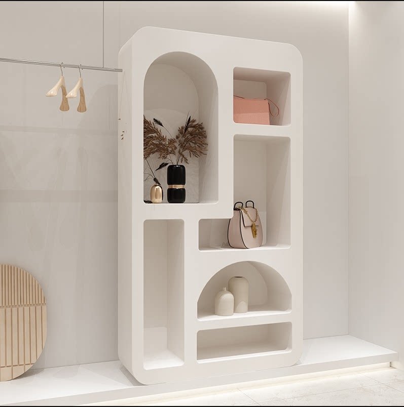 简约定制书架烤漆弧形书架倒圆网红置物柜拱形滞纳柜多功能书柜