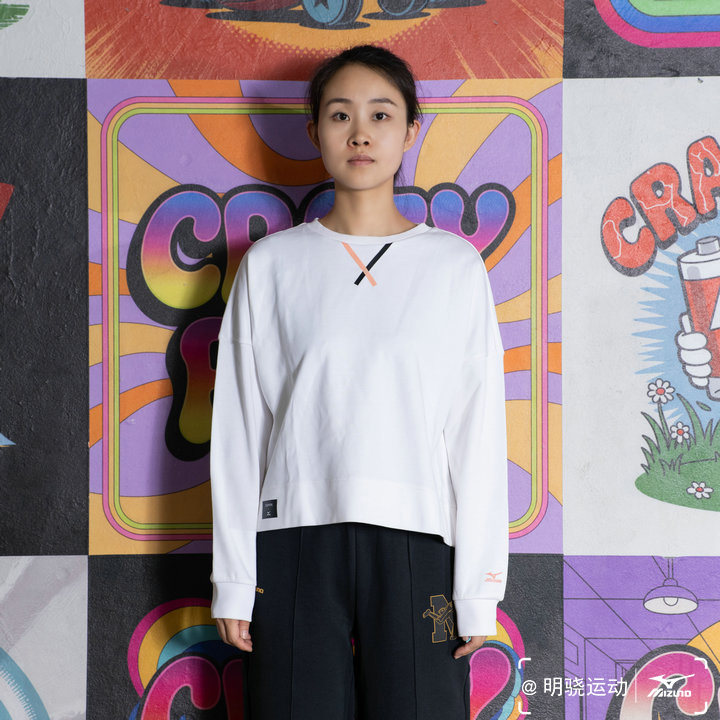 Mizuno美津浓 女子运动套头宽松卫衣K2CC0703 原498,运动服/休闲服装,运动卫衣/套头衫,淘宝优惠券,粉丝福利购,淘宝优惠卷
