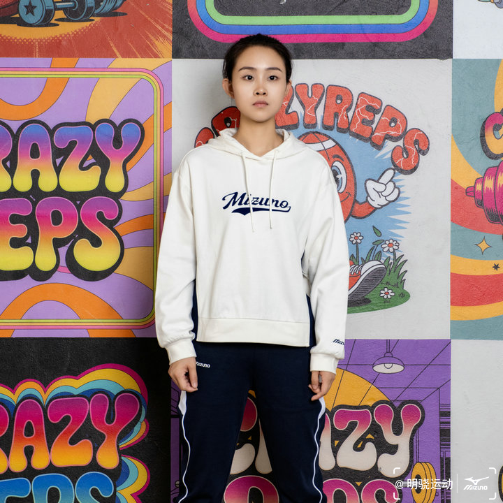 特价美津浓女式针织棒球运动卫衣