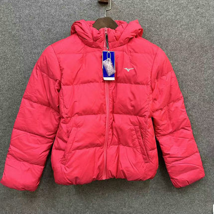 Mizuno/美津浓 女子短款白鸭绒连帽运动羽绒服 D2ME8800 原1098
