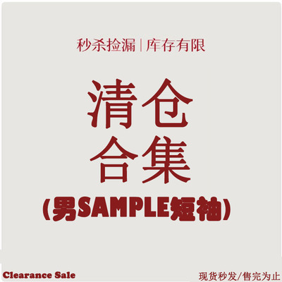 SAMPLE男子运动短袖T恤特价