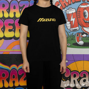 圆领T恤D2CA0385 原198 女子运动针织短袖 Mizuno美津浓