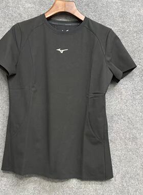 Mizuno美津浓女时尚休闲抗紫外线透气速干短袖T恤K2CA32R7 原398