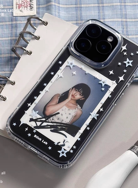 蓝白星星适用苹果17/16promax手机壳iPhone15防摔17Air简约13亚克力硬背12高级11软边16/15plus创意12/13mini