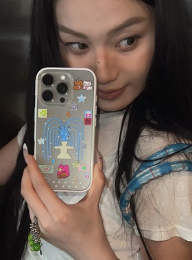 许愿池天使kitty适用苹果16promax手机壳iphone15pro潮流14个性13日韩12卡通11文创15/16plus亚克力背板软边