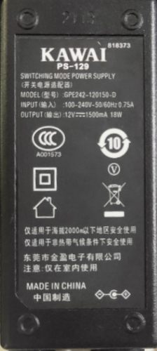 适用KAWAI电钢琴电源PS-129卡哇伊数码钢琴适配器12V1.5A通用线