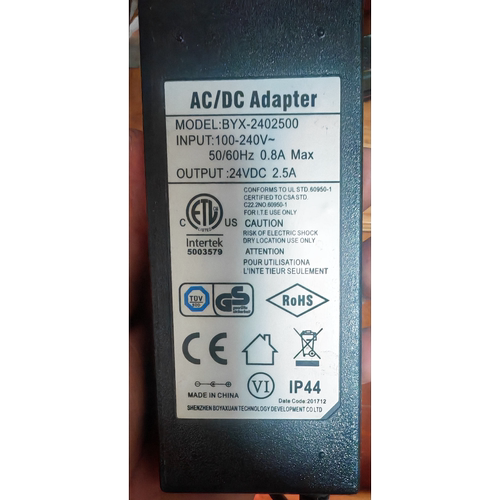 适用BYX-2402500老鱼匠鱼缸电源适配器24V2.5A充电器线通用