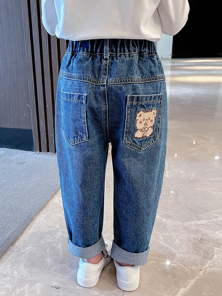 女童牛仔裤加绒秋冬季2024新款女宝宝洋气儿童装网红长裤休闲裤子,童装/婴儿装/亲子装,儿童牛仔裤,淘宝优惠券,粉丝福利购,淘宝优惠卷