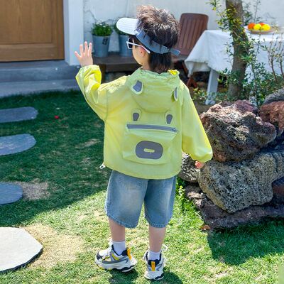 男童夏装防晒服儿童薄款外套夏季男孩宝宝防紫外线透气连帽防晒衣