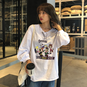 韩版ins宽松白色t恤